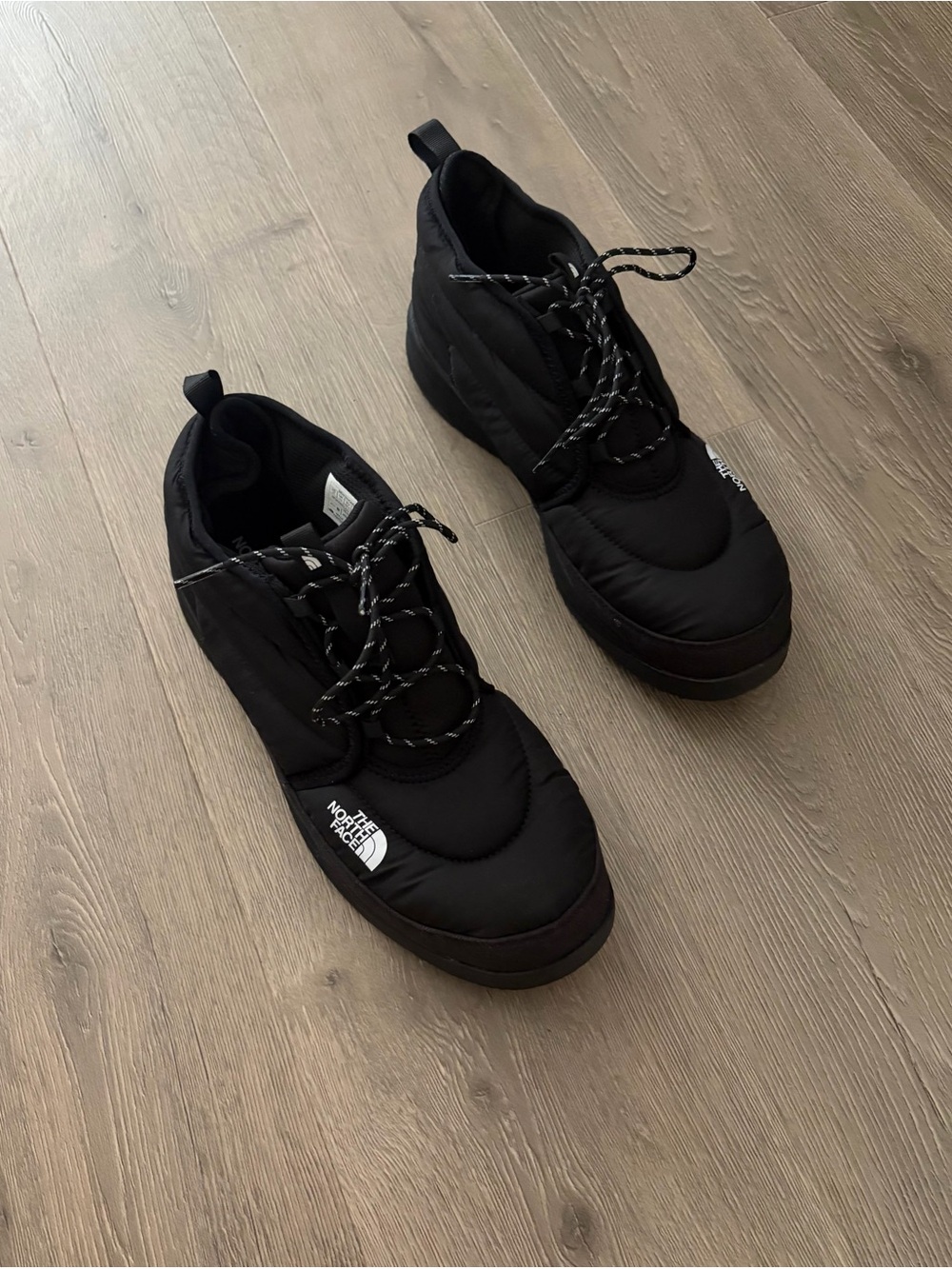 The North Face Men’s Black Quilted Lace-Up Slip-On Boots